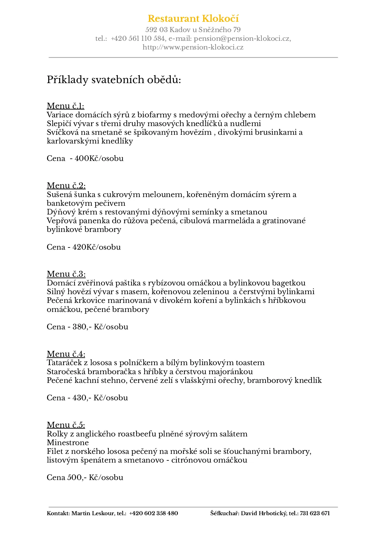 Pension Klokočí