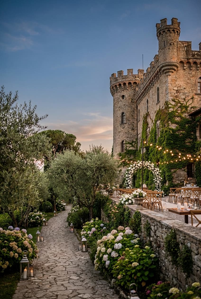 Romantický zámek se svatební zahradou